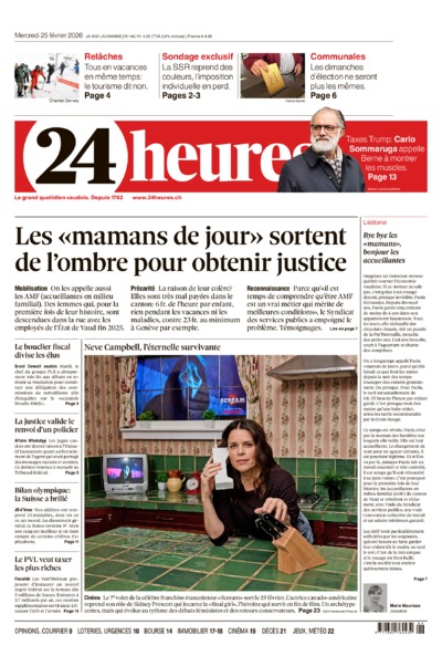 Dernière édition du journal 24 heures