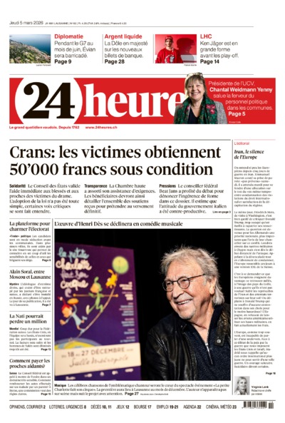 Dernière édition du journal 24 heures