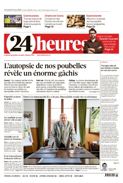 Dernière édition du journal 24 heures