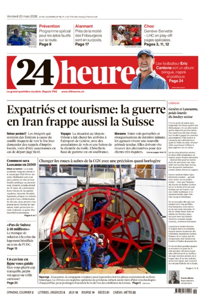 Dernière édition du journal 24 heures