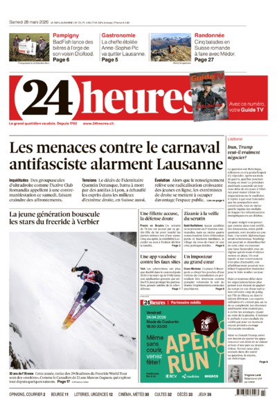 Dernière édition du journal 24 heures