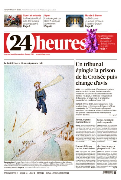 Dernière édition du journal 24 heures