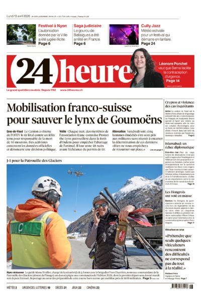Dernière édition du journal 24 heures