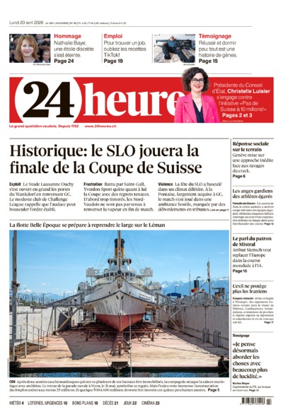 Dernière édition du journal 24 heures