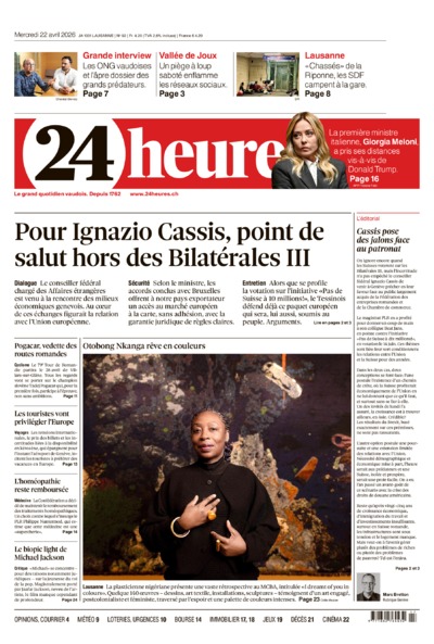 Dernière édition du journal 24 heures