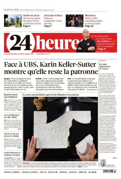Dernière édition du journal 24 heures