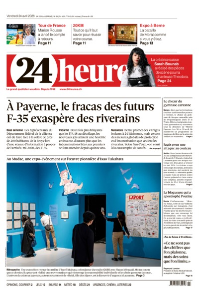 Dernière édition du journal 24 heures