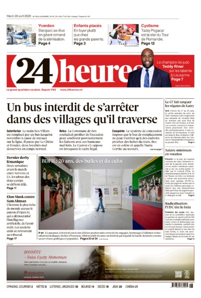 Dernière édition du journal 24 heures