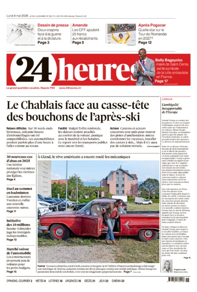 Dernière édition du journal 24 heures