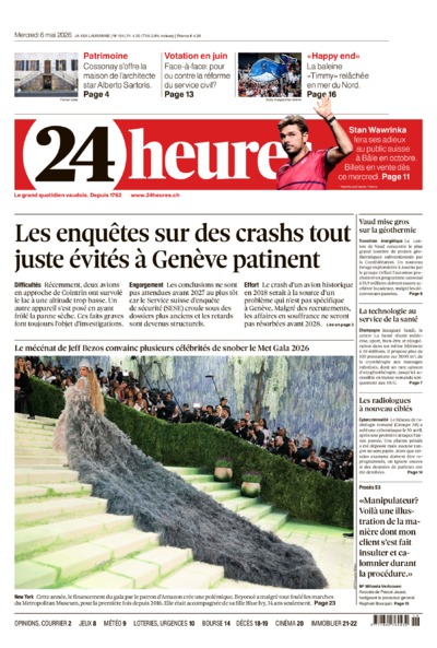 Dernière édition du journal 24 heures