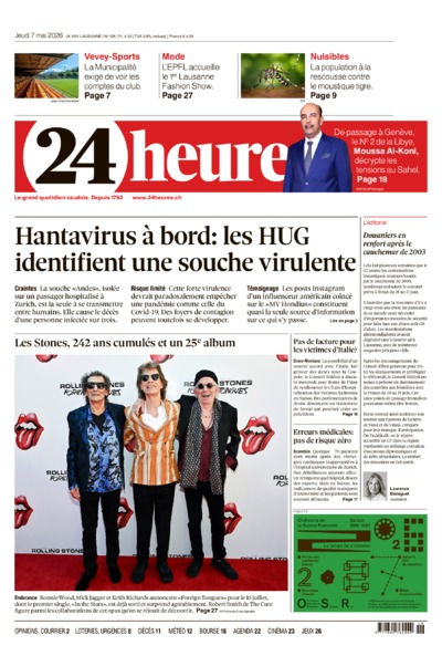 Dernière édition du journal 24 heures