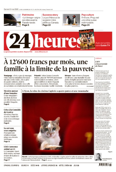 Dernière édition du journal 24 heures