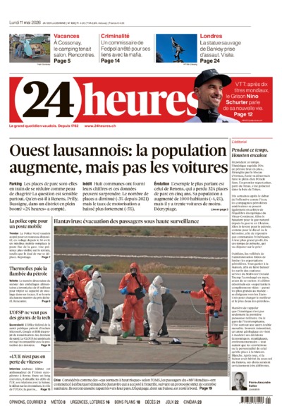 Dernière édition du journal 24 heures