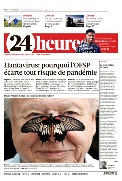 Dernière édition du journal 24 heures