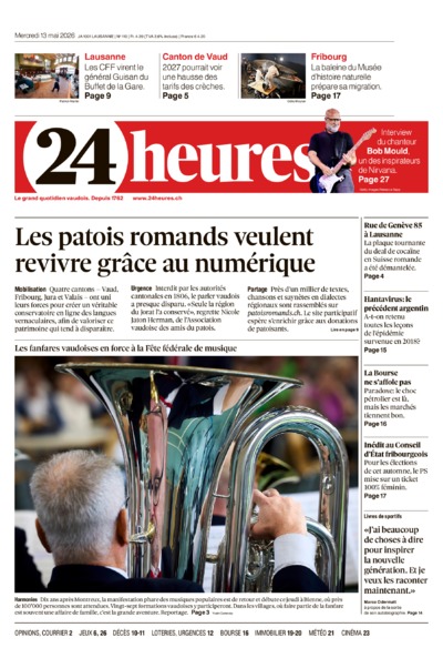 Dernière édition du journal 24 heures