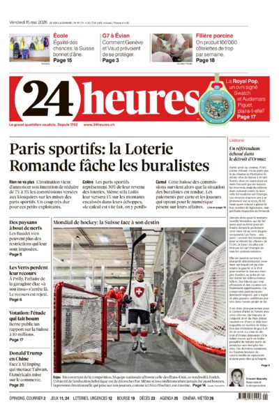 Dernière édition du journal 24 heures