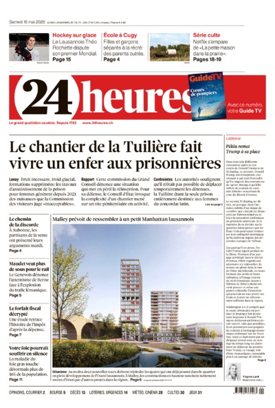 Dernière édition du journal 24 heures