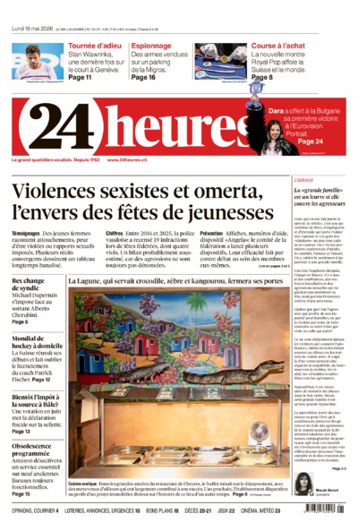 Dernière édition du journal 24 heures