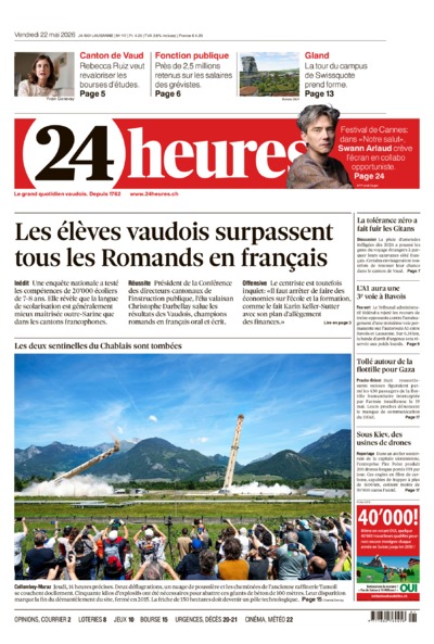 Dernière édition du journal 24 heures