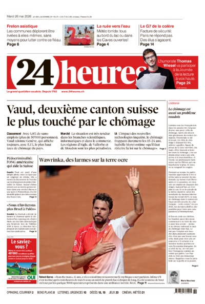 Dernière édition du journal 24 heures