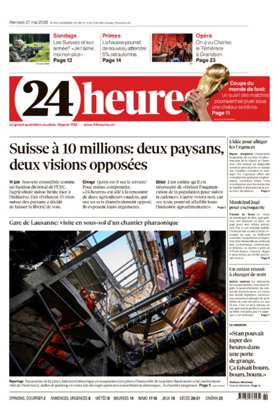 Dernière édition du journal 24 heures