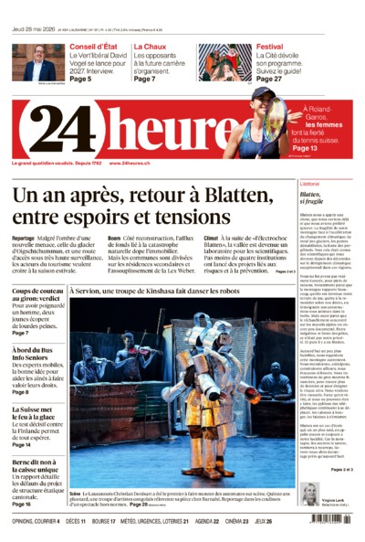 Dernière édition du journal 24 heures