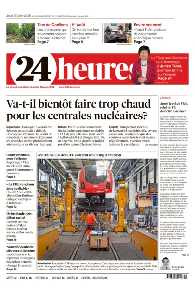 Dernière édition du journal 24 heures