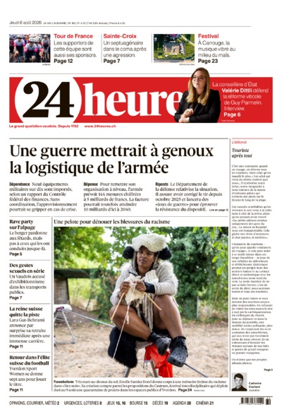 Dernière édition du journal 24 heures