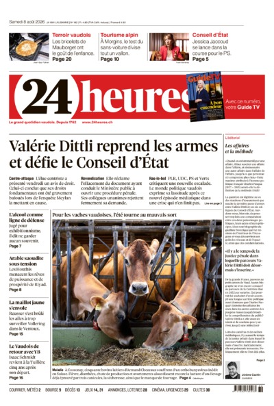 Dernière édition du journal 24 heures