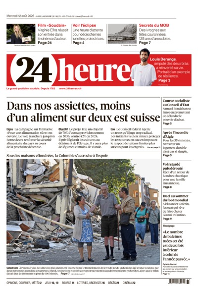 Dernière édition du journal 24 heures