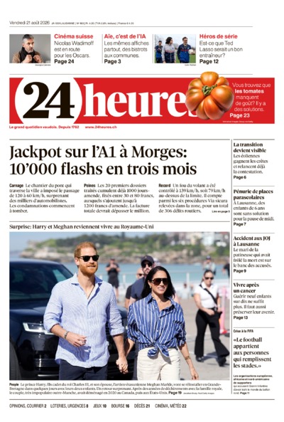 Dernière édition du journal 24 heures