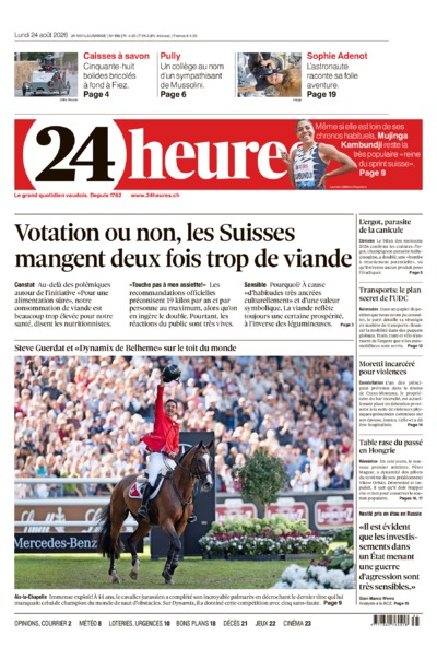 Dernière édition du journal 24 heures