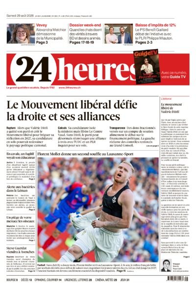Dernière édition du journal 24 heures