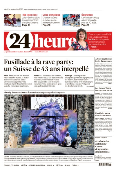 Dernière édition du journal 24 heures