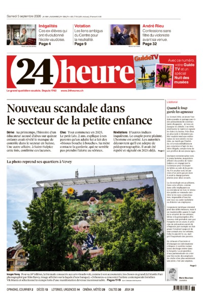 Dernière édition du journal 24 heures