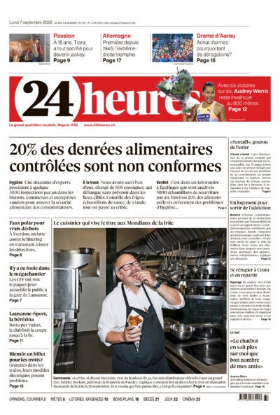 Dernière édition du journal 24 heures