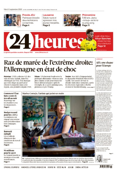 Dernière édition du journal 24 heures