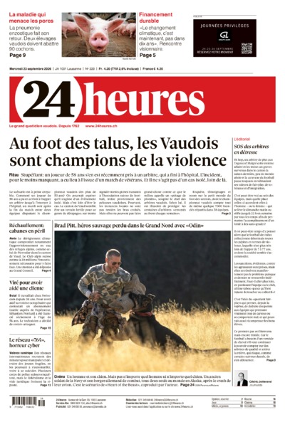 Dernière édition du journal 24 heures