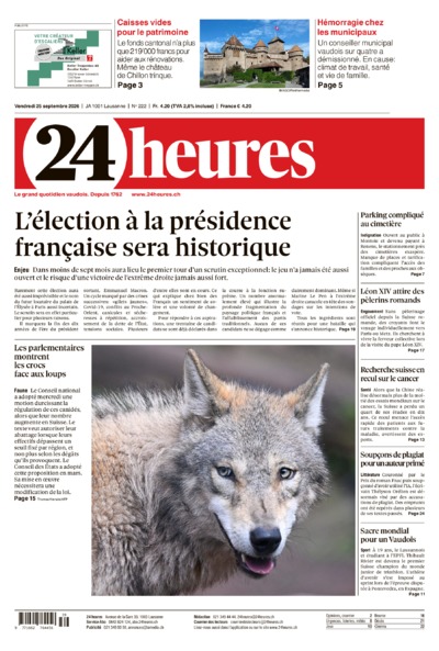 Dernière édition du journal 24 heures