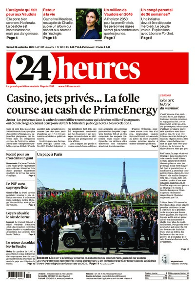 Dernière édition du journal 24 heures