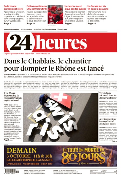 Dernière édition du journal 24 heures