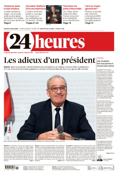 Dernière édition du journal 24 heures