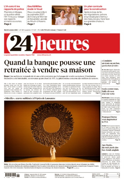 Dernière édition du journal 24 heures