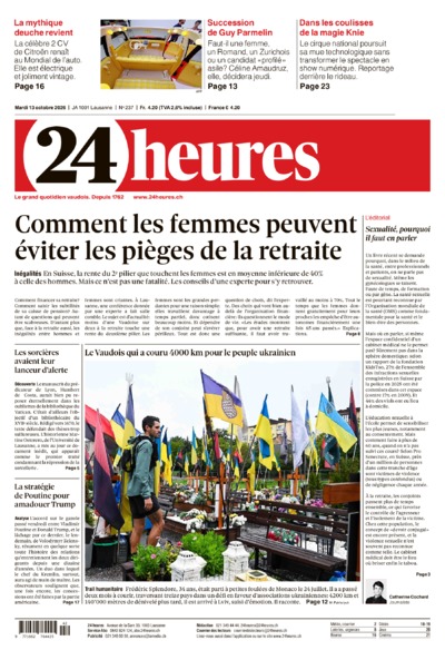 Dernière édition du journal 24 heures