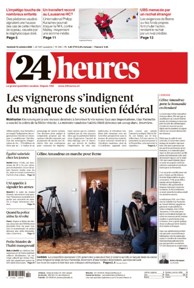 Dernière édition du journal 24 heures
