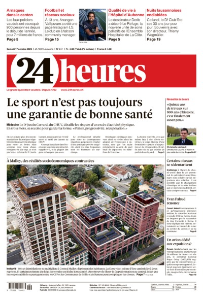 Dernière édition du journal 24 heures