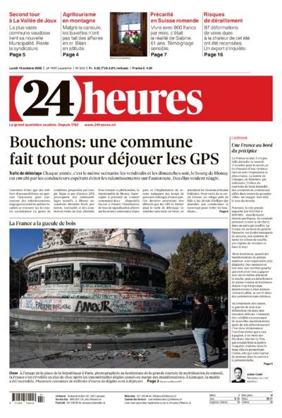 Dernière édition du journal 24 heures