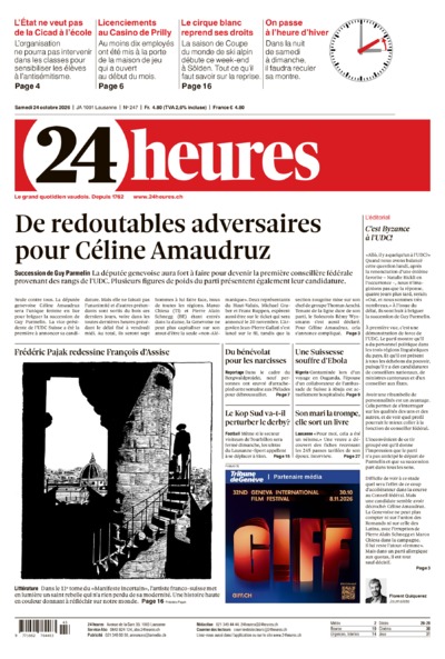 Dernière édition du journal 24 heures
