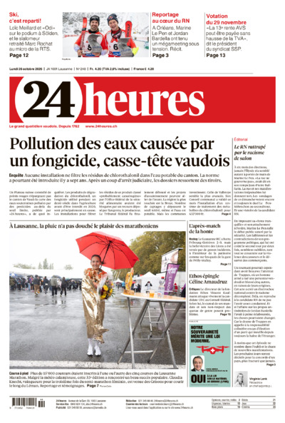 Dernière édition du journal 24 heures