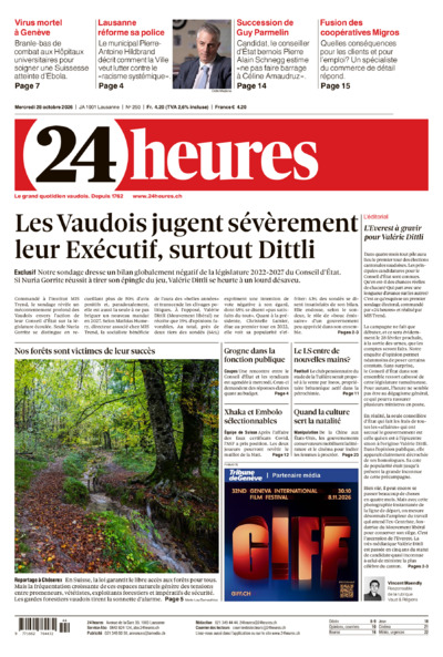 Dernière édition du journal 24 heures